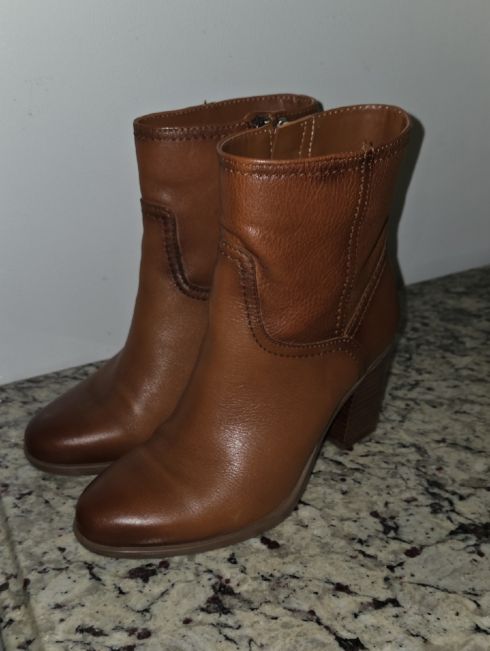 Naturalizer Kalina Ankle Boots Booties Cider Spice Brown Leather Women's Size 6 - Picture 8 of 14